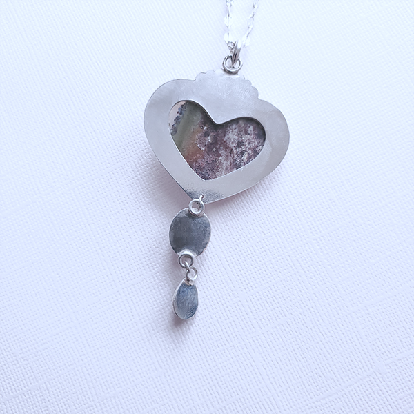 Hearts and Heroes Pendant (H) With Amethyst and Green Tourmaline