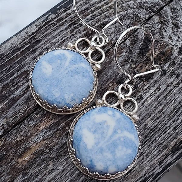 Porcelain Ether Silver Earrings