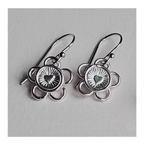 Love Blossoms Gift Set 4 Silver Potted Flower Earring and  Pendant