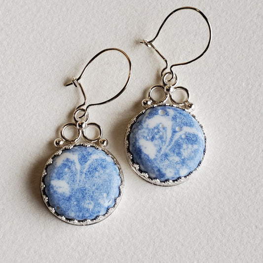 Porcelain Ether Silver Earrings